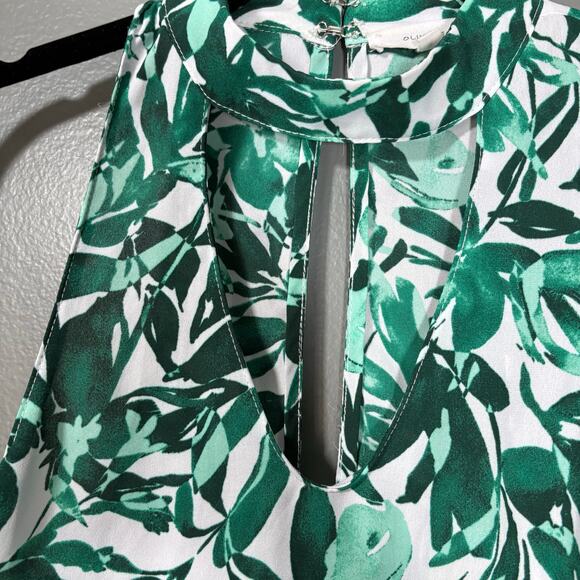 Olivaceous Women's Green Tropical Vacation Halter Top - Size Small - Resort Wear - Picture 4 of 7